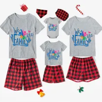 Family Matching Pajamas Exclusive Design Together We Are Family White Short Pajamas Set