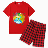 Family Matching Pajamas Exclusive Design Explore More Earth Red Short Pajamas Set