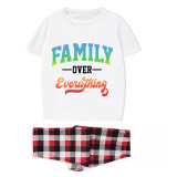 Family Matching Pajamas Exclusive Design White Short Long Pajamas Set