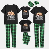 Family Matching Pajamas Exclusive Design I'm Not Lazy I'm Just On Power Saving Mode Black Pajamas Set