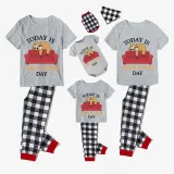 Family Matching Pajamas Exclusive Design Today Is Laying On The Couch Day Gray Short Long Pajamas Set