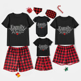 Family Matching Pajamas Exclusive Design Family Like Brarches Or A Tree We All Grow Yet Our Roots Remain As One Black And Red Plaid Pants Pajamas Set