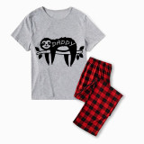 Family Matching Pajamas Exclusive Design Sloth Gray Short Long Pajamas Set