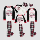 Christmas Matching Family Pajamas It's The Most Wonderful Time of The Year Crosses White Top Pajamas Set