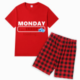 Family Matching Pajamas Exclusive Design Monday Error Loading Red Short Pajamas Set