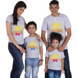 Family Matching Clothing Top Parent-kids One Lucky Family T-shirts