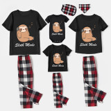 Family Matching Pajamas Exclusive Design Sloth Mode Black Pajamas Set