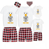 Family Matching Pajamas Exclusive Design I Just Really Like Penguins Ok White Short Pajamas Set