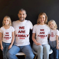 Family Matching Christmas Tops Exclusive Design 2023 We Are Family Family Christmas T-shirt