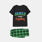 Family Matching Pajamas Exclusive Design Family Over Everthing Black Pajamas Set
