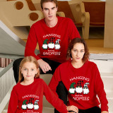 Family Matching Christmas Tops Exclusive Design Hanging Gnomies Family Christmas Sweatshirt