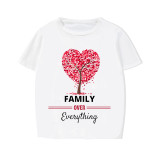 Family Matching Pajamas Exclusive Design Family Over Everthing Tree White Short Pajamas Set