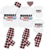Family Matching Pajamas Exclusive Design Monday Error Loading White Short Long Pajamas Set