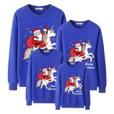 Family Matching Christmas Tops Exclusive Design Santa Unicorn Family Christmas Sweatshirt