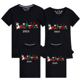 Family Matching Christmas Tops Exclusive Design 2023 Belive Snowman Family Christmas T-shirt