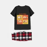 Family Matching Pajamas Exclusive Design Sloth Yoga Black Pajamas Set