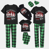 Christmas Matching Family Pajamas It's The Most Wonderful Time of The Year Christmas Tree Black Short Pajamas Set