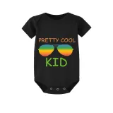 Family Matching Pajamas Exclusive Design Pretty Cool Sunglasses Black Pajamas Set