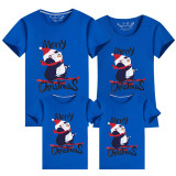Family Matching Christmas Tops Exclusive Design Merry Christmas Skiing Penguin Family Christmas T-shirt