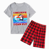 Family Matching Pajamas Exclusive Design I Believe I Can Fly White Short Pajamas Set