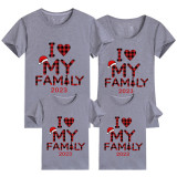 Family Matching Christmas Tops Exclusive Design 2023 I Love My Family Christmas T-shirt