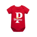 Family Matching Pajamas Exclusive Design King Prince Princess Queen Red Short Pajamas Set