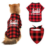 Christmas Design 2023 Family Christmas Dog Cloth with Scarf