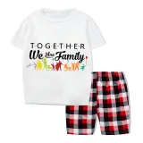 Family Matching Pajamas Exclusive Design Together We Are Family White Short Pajamas Set