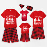 Christmas Matching Family Pajamas It's The Most Wonderful Time of The Year Christmas Tree Red Pajamas Set