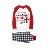 Christmas Matching Family Pajamas It's The Most Wonderful Time of The Year Crosses White Top Pajamas Set