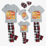Family Matching Pajamas Exclusive Design Sloth Yoga Gray Short Long Pajamas Set