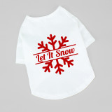 Christmas Design Let It Snow Snowflake Christmas Dog Cloth with Scarf