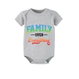 Family Matching Pajamas Exclusive Design Family Over Everthing Gray Short Long Pajamas Set