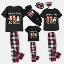 Christmas Matching Family Pajamas Chillin With My Homies Black Short Pajamas Set