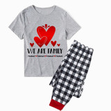 Family Matching Pajamas Exclusive Design Family Name Custom Gray Short Long Pajamas Set