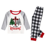 Christmas Matching Family Pajamas Jesus Crosses Tree White Top Pajamas Set
