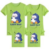 Family Matching Clothing Top Parent-kids Lazy Day Penguin Family T-shirts