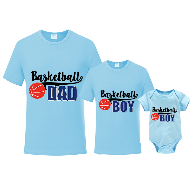 Father's Day Matching Clothing Top Father-kids Basketball Dad Boy Family T-shirts