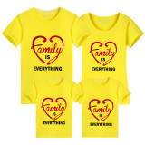 Family Matching Clothing Top Parent-kids Love Heart Family T-shirts