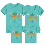 Family Matching Clothing Top Parent-kids Explore Family T-shirts