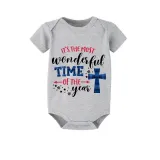 Christmas Matching Family Pajamas It's The Most Wonderful Time of The Year Crosses Gray Short Pajamas Set