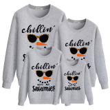 Family Matching Christmas Tops Exclusive Design Chillin Snowmies Family Christmas Sweatshirt