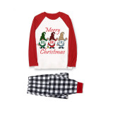 Christmas Matching Family Pajamas HO HO HO Merry Christmas Gnomies Plaids Pants Pajamas Set