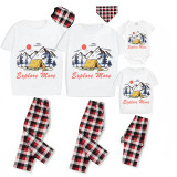 Family Matching Pajamas Exclusive Design Explore More Camping White Short Long Pajamas Set