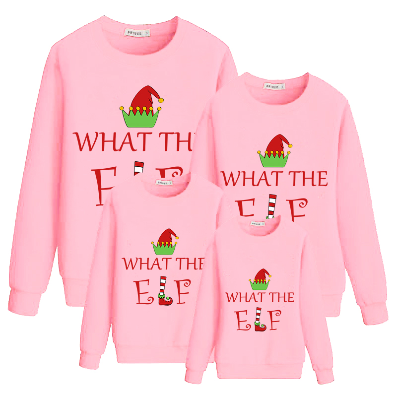 Family Matching Christmas Tops Exclusive Design What The Elf Family Christmas Sweatshirt