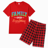 Family Matching Pajamas Exclusive Design Family Over Everthing Red Short Pajamas Set