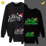 Family Matching Christmas Tops Exclusive Design Luminous Christams Hat Family Christmas Sweatshirt
