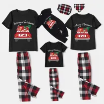 Christmas Matching Family Pajamas Merry Cristmas Y'll Gnomies Car Black Short Pajamas Set