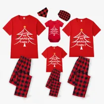 Christmas Matching Family Pajamas We Are Family Tree Red Pajamas Set