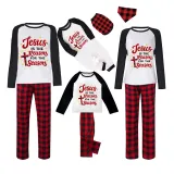 Christmas Matching Family Pajamas Jesus Is The Reason For The Season Blue Pajamas Set